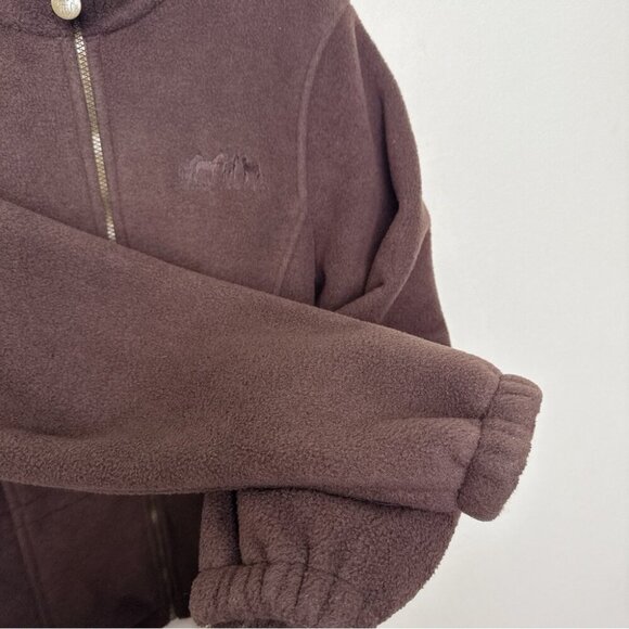 Outback Trading Medium Sherpa Brown Full Zip Womens Jacket - Picture 8 of 14